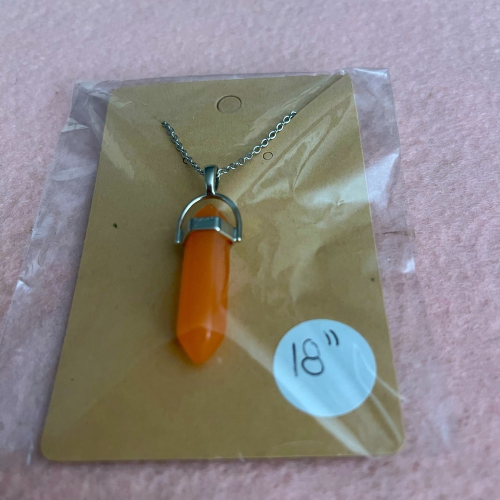 Natural Gemstone Hexagonal Pointed Reiki Chakra Pendant